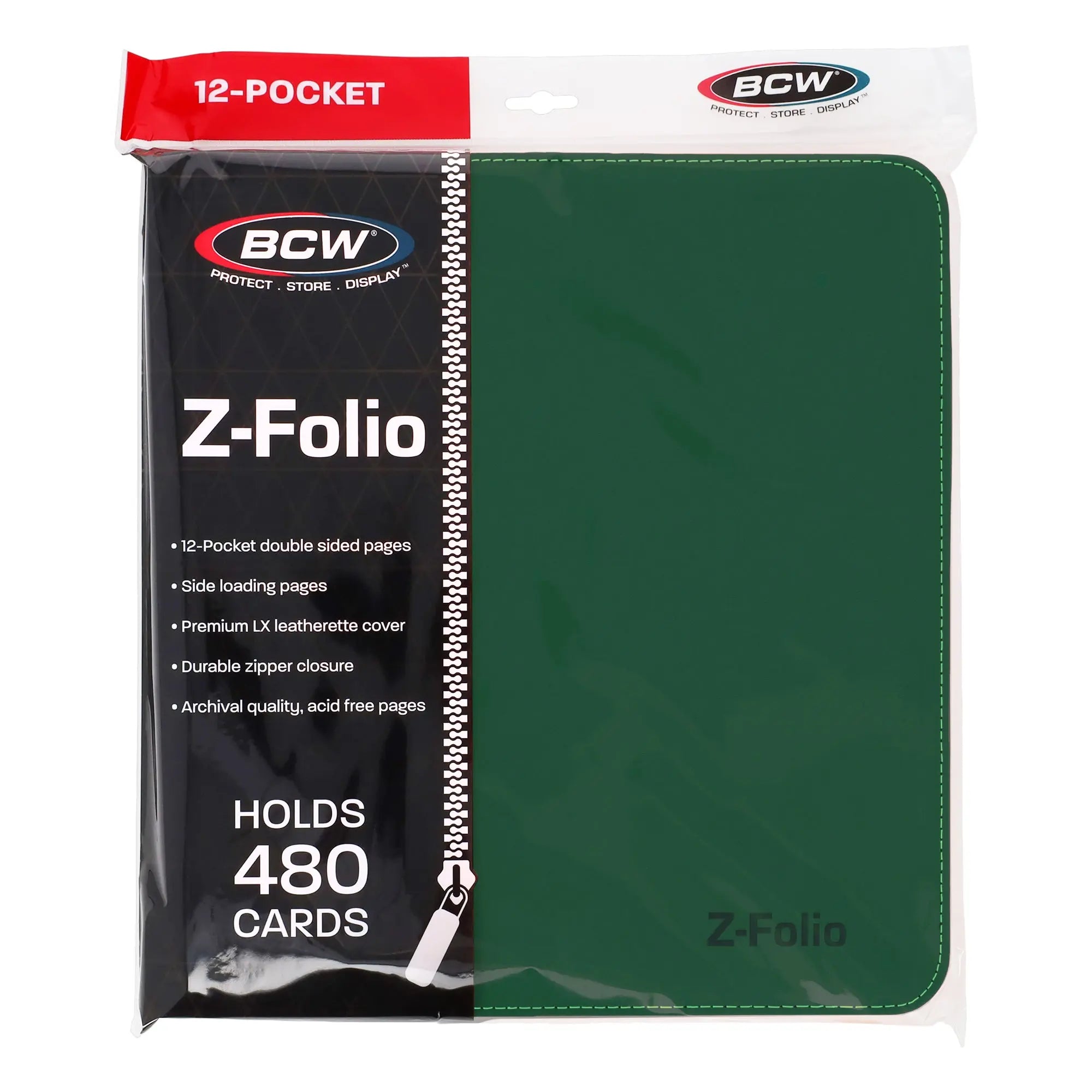 Z-Folio 12-Pocket LX Album - Green - K&N Gaming LLC