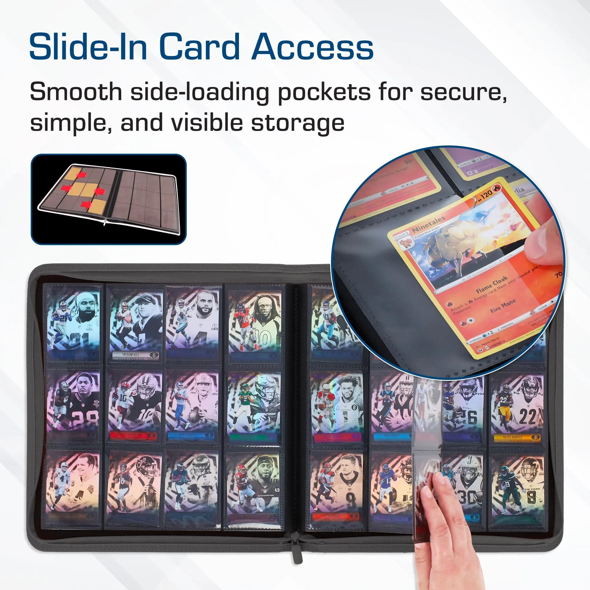 Z-Folio 12-Pocket LX Album - Gray - K&N Gaming LLC