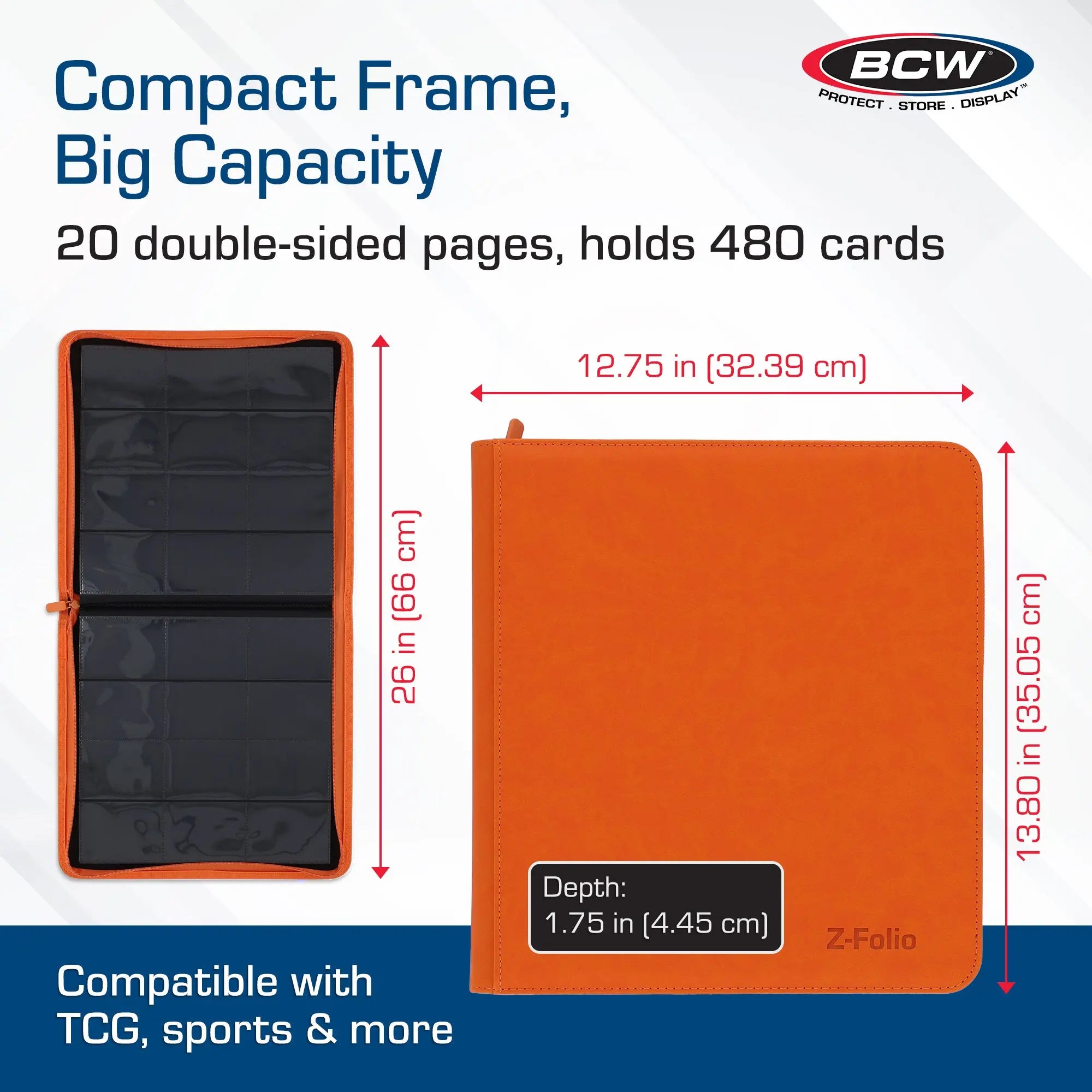 Z-Folio 12-Pocket LX Album - Orange - K&N Gaming LLC