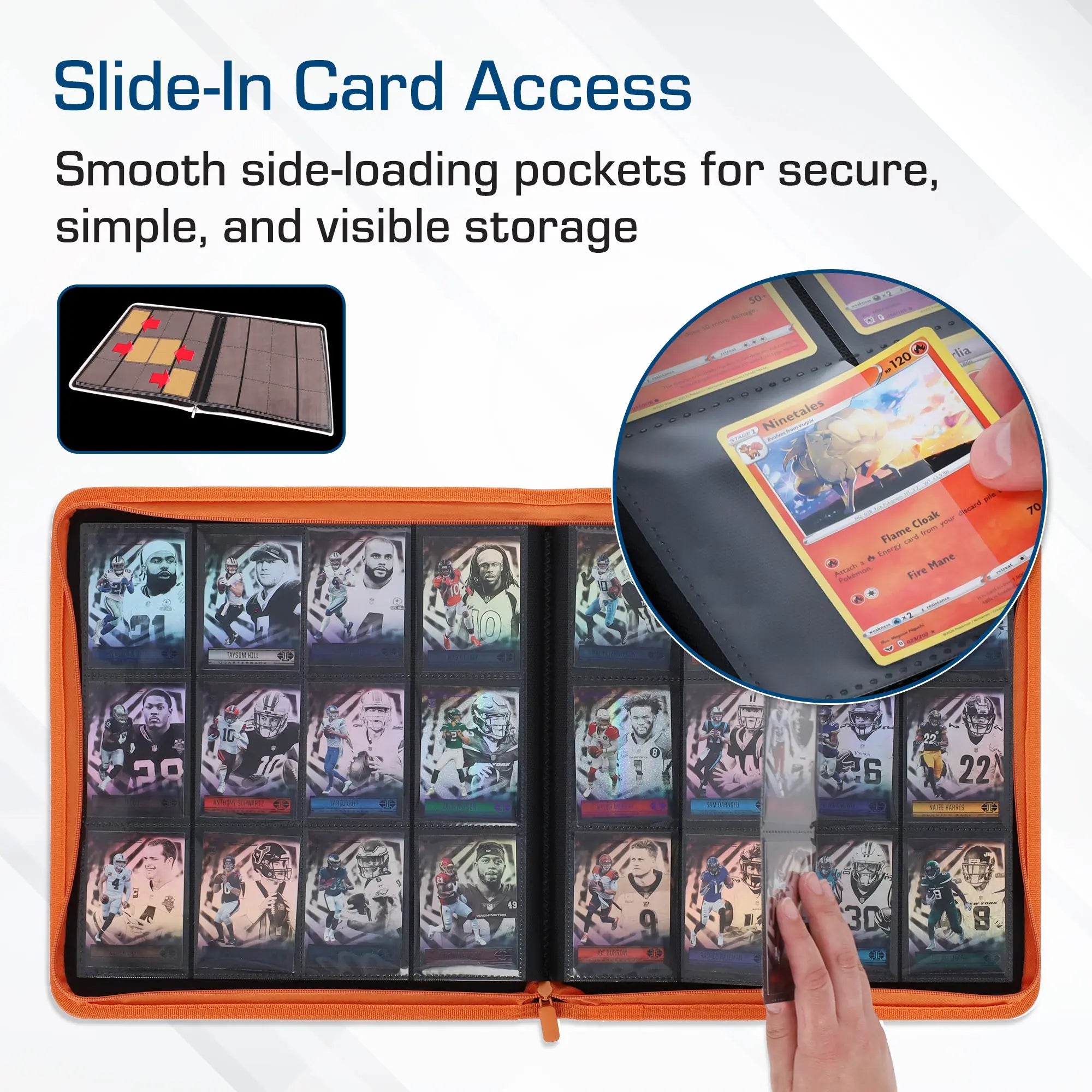 Z-Folio 12-Pocket LX Album - Orange - K&N Gaming LLC