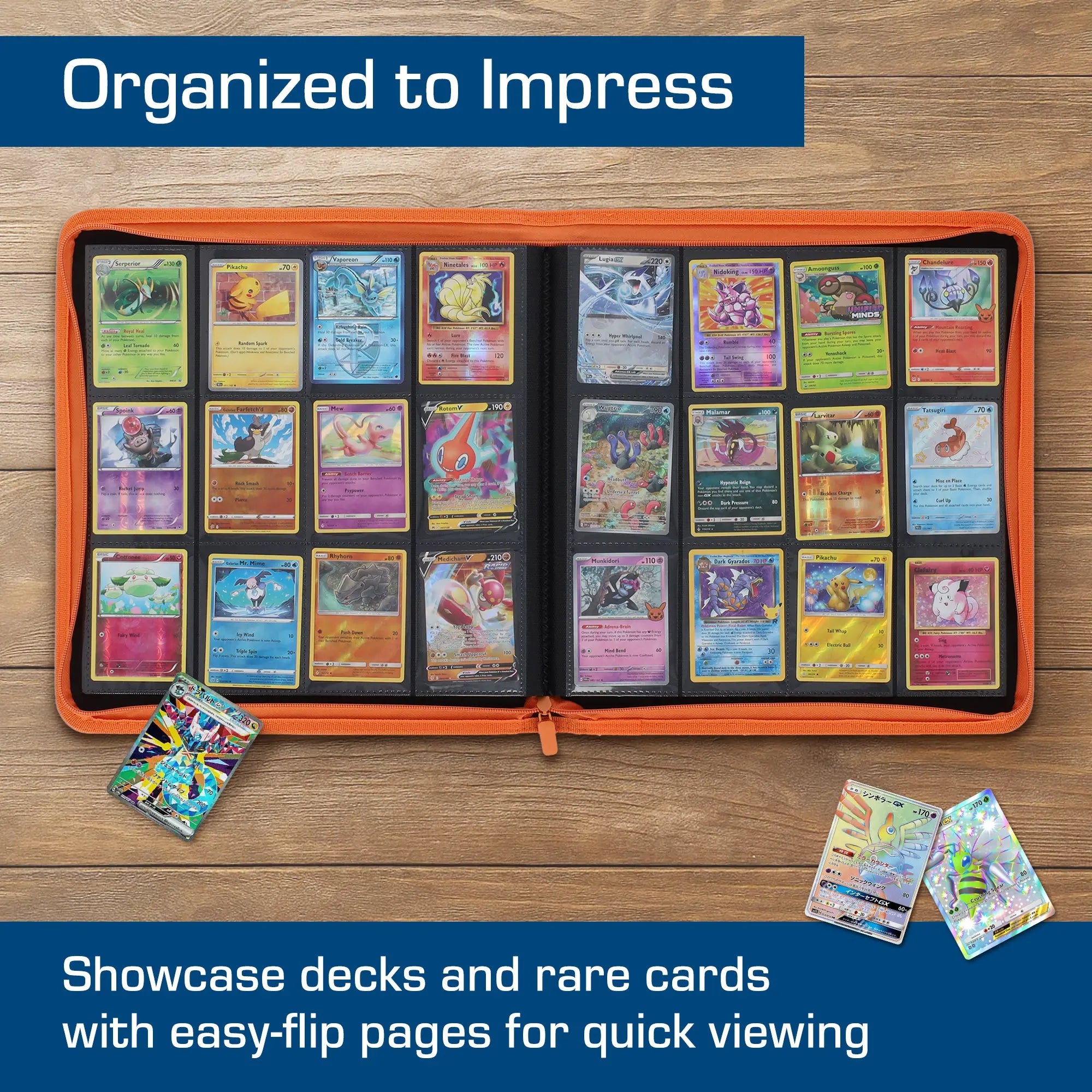 Z-Folio 12-Pocket LX Album - Orange - K&N Gaming LLC