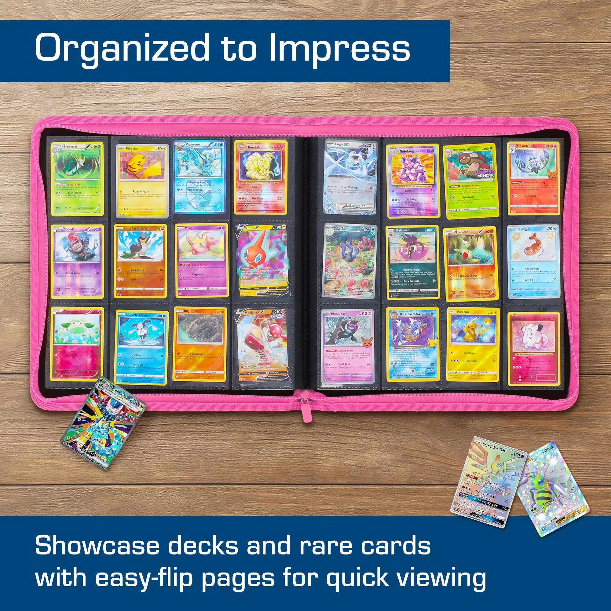 Z-Folio 12-Pocket LX Album - Pink - K&N Gaming LLC