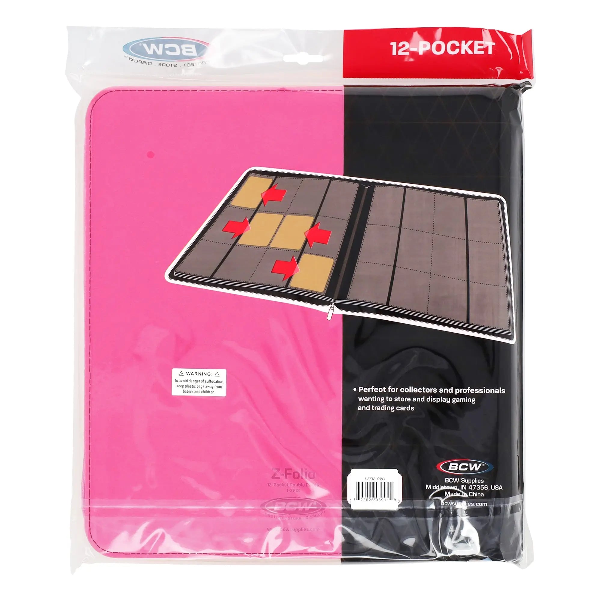 Z-Folio 12-Pocket LX Album - Pink - K&N Gaming LLC