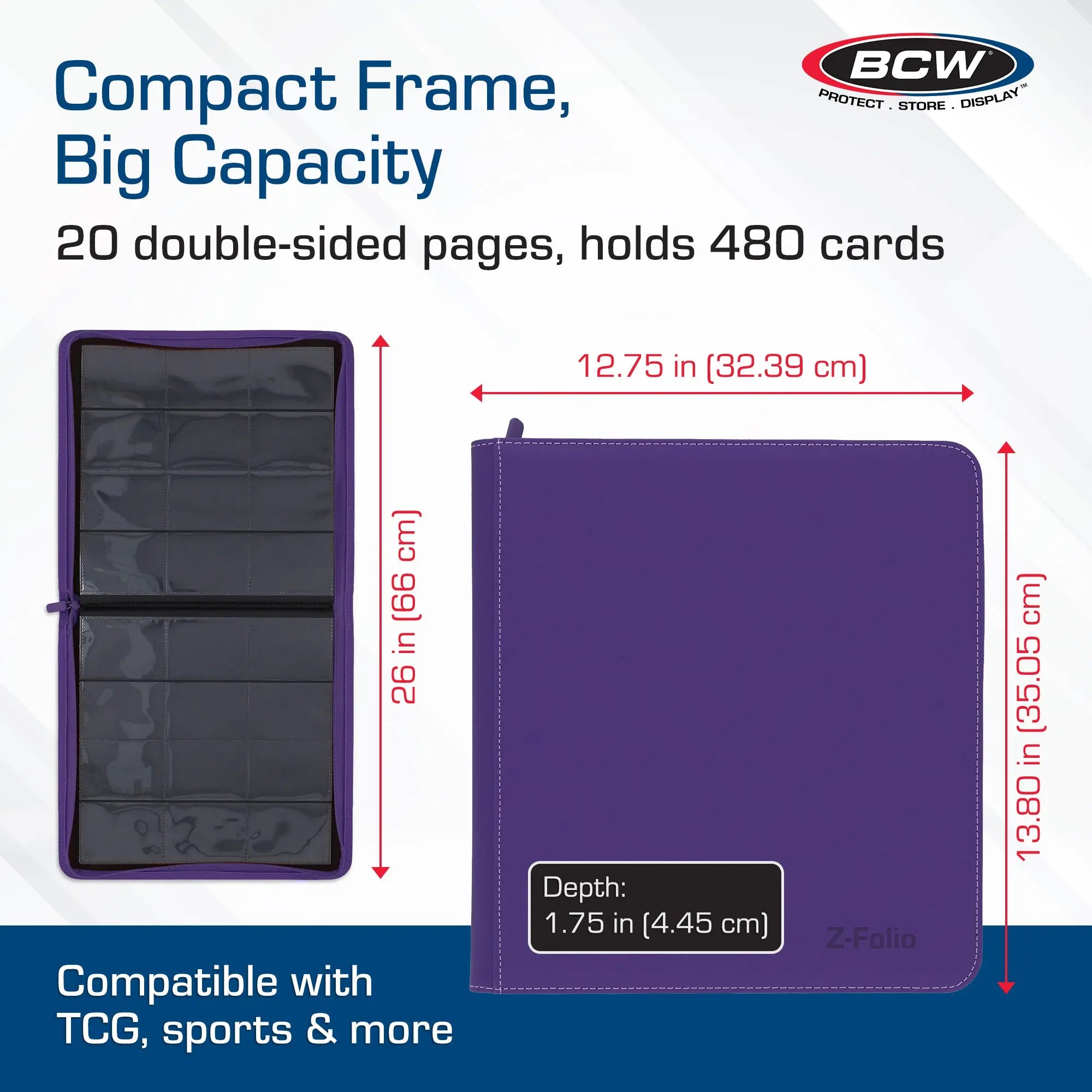 Z-Folio 12-Pocket LX Album - Purple - K&N Gaming LLC