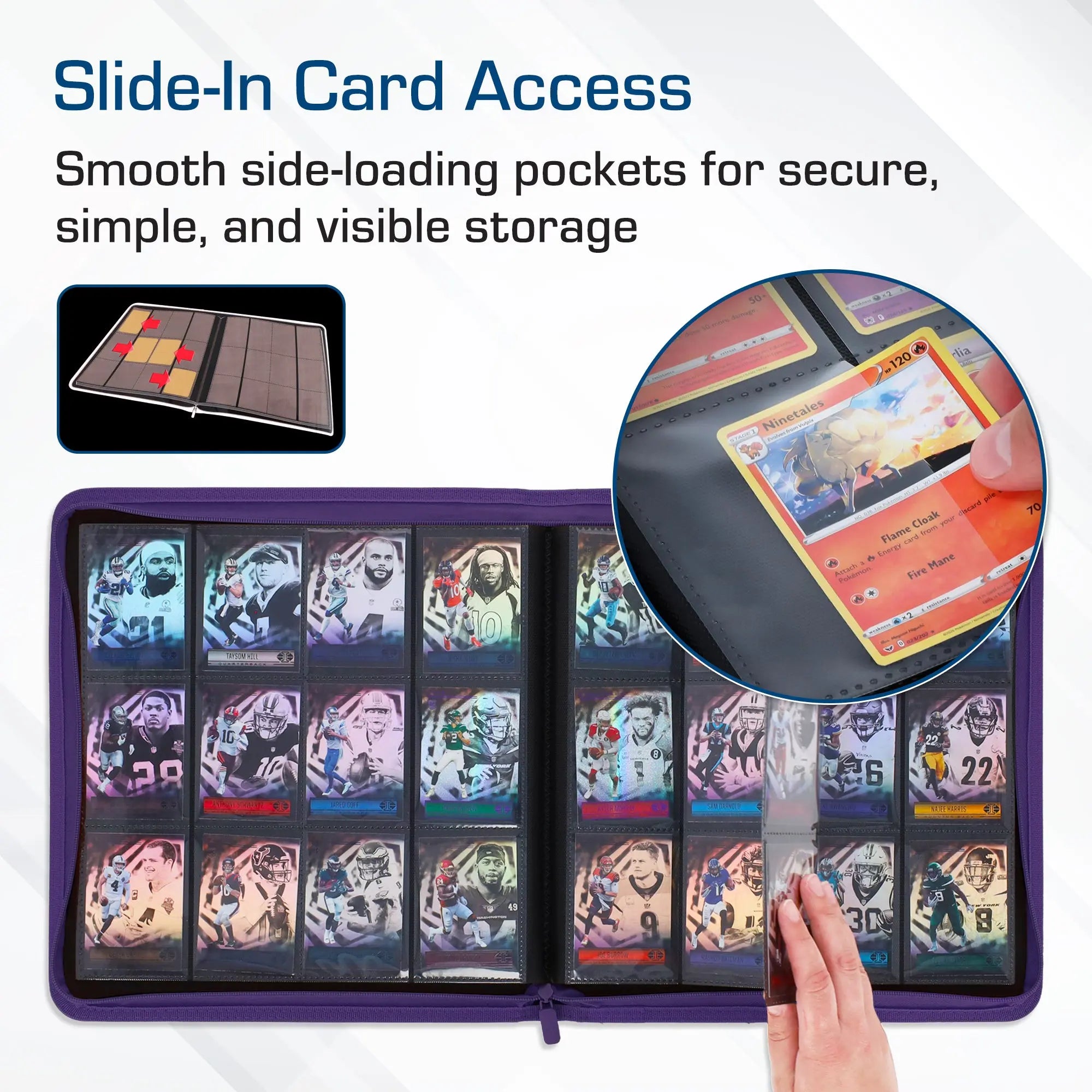 Z-Folio 12-Pocket LX Album - Purple - K&N Gaming LLC