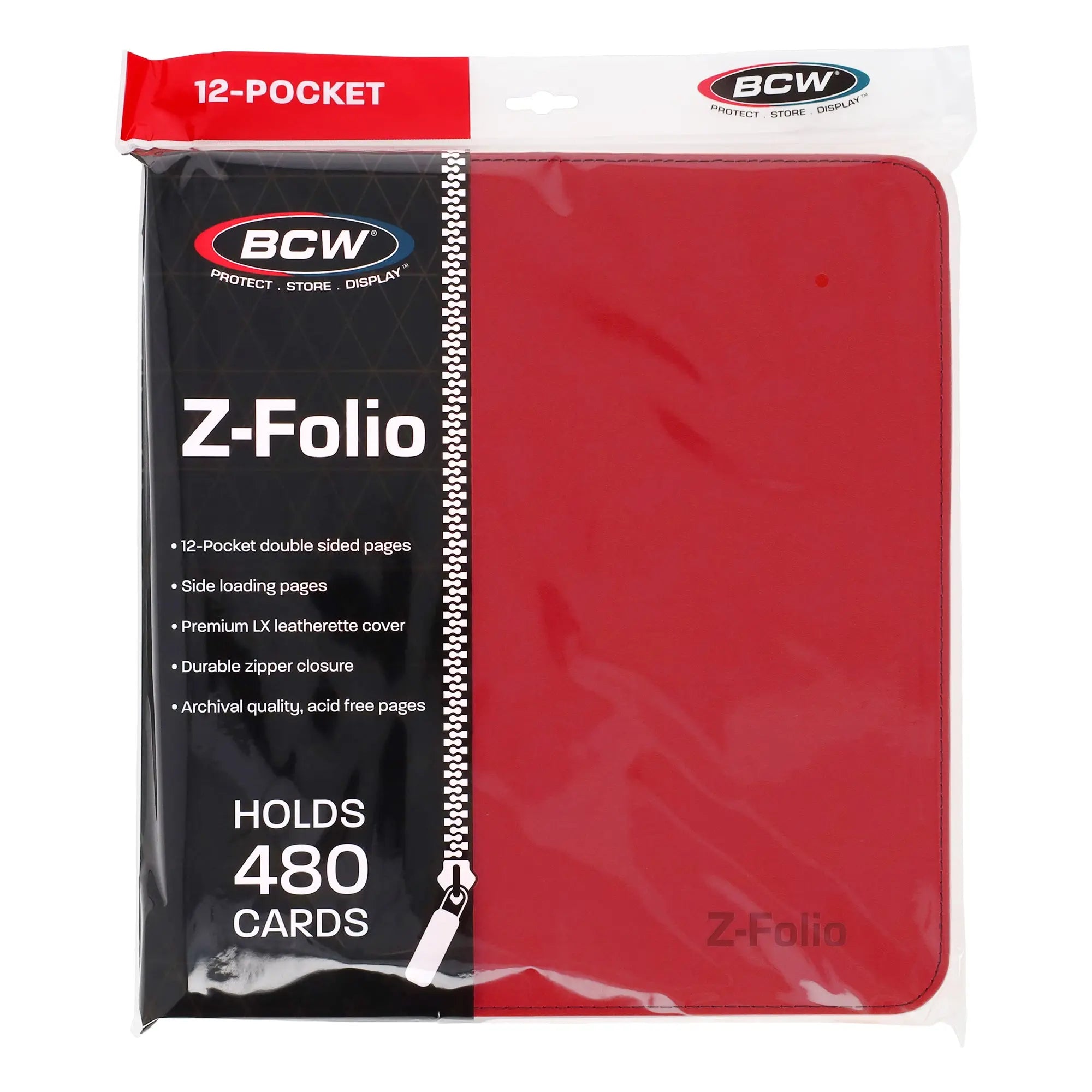 Z-Folio 12-Pocket LX Album - Red - K&N Gaming LLC