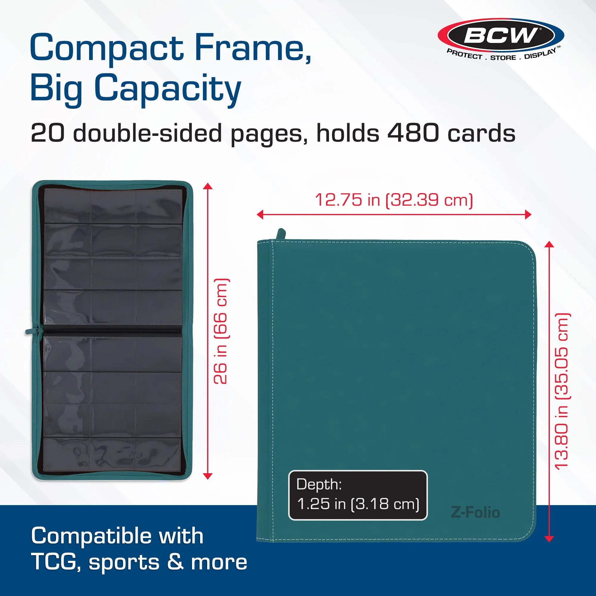 Z-Folio 12-Pocket LX Album - Teal - K&N Gaming LLC
