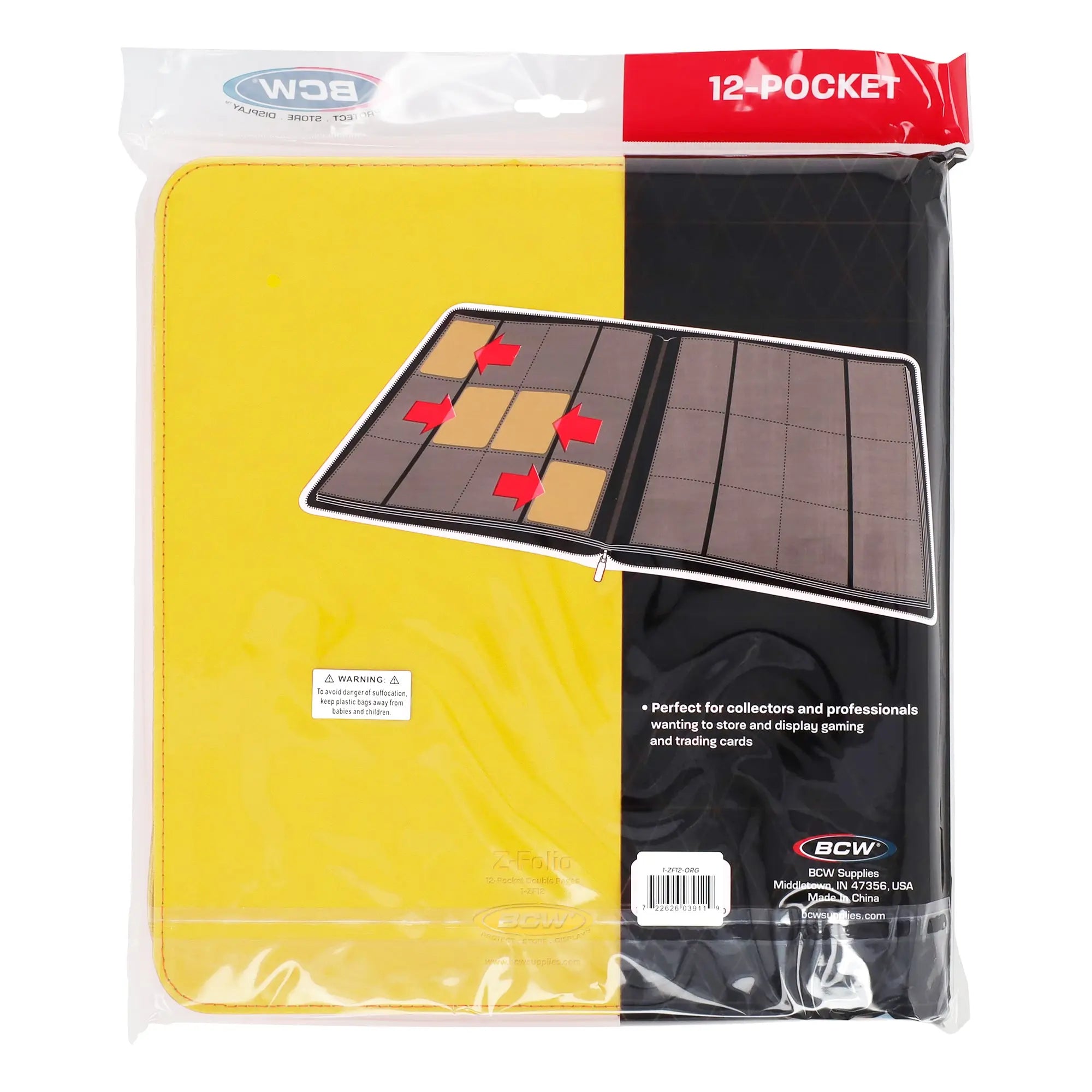 Z-Folio 12-Pocket LX Album - Yellow - K&N Gaming LLC