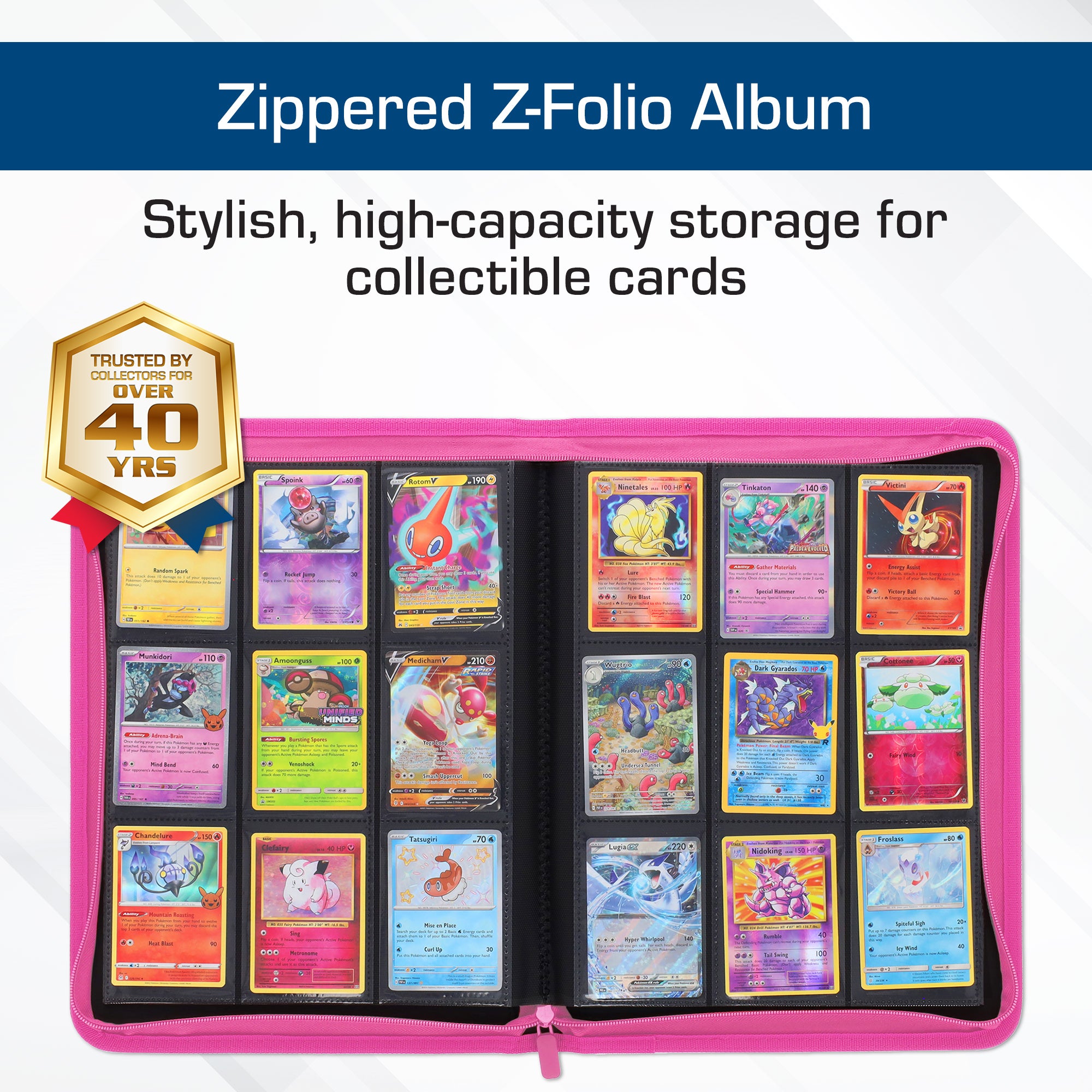 Z-Folio 9-Pocket Album - Pink