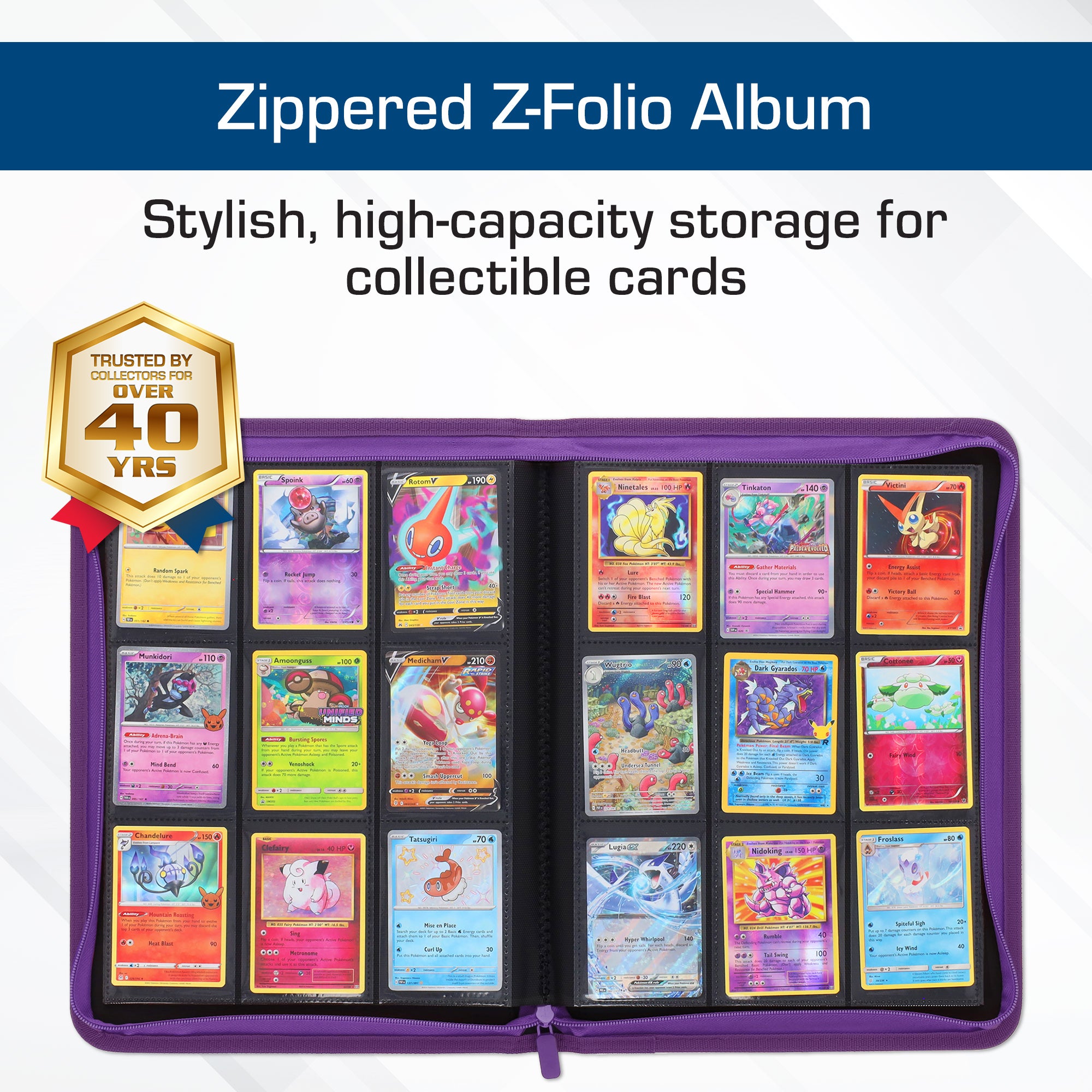 Z-Folio 9-Pocket Album - Purple