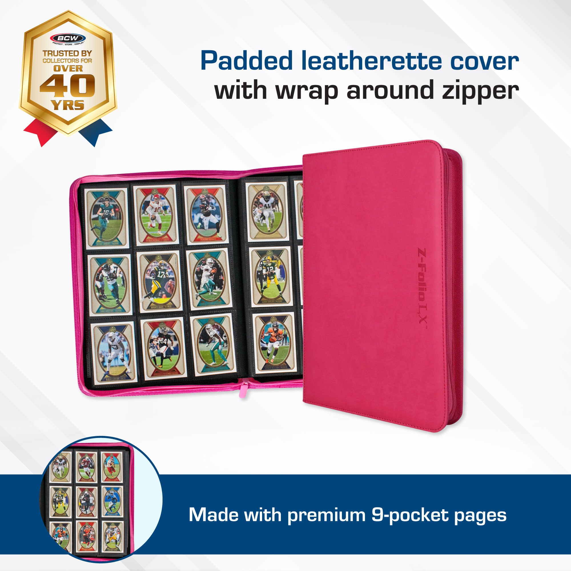 Z-Folio 9-Pocket Album - Pink