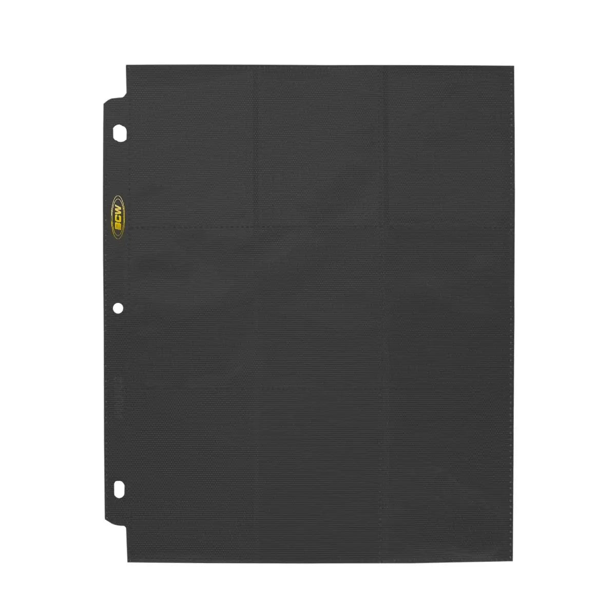 BCW Side-Loading 18-Pocket Pro Pages – Black (10 Pack) - K&N Gaming LLC