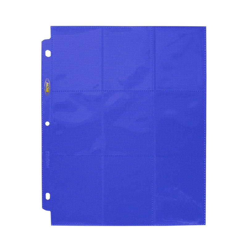 BCW Side-Loading 18-Pocket Pro Pages – Blue (10 Pack)