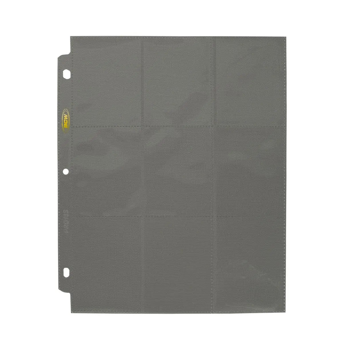 BCW Side-Loading 18-Pocket Pro Pages – Gray (10 Pack) - K&N Gaming LLC