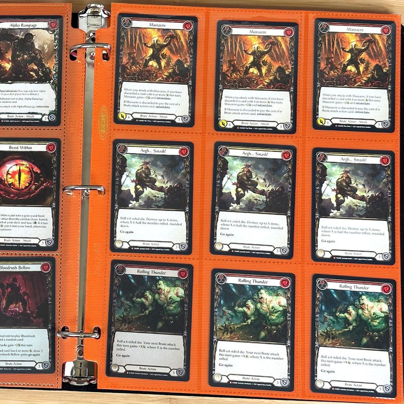 BCW Side-Loading 18-Pocket Pro Pages – Orange (10 Pack)