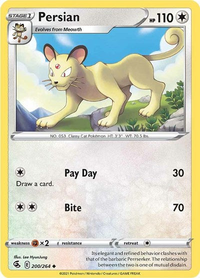 Persian (SWSH08: Fusion Strike) Near Mint