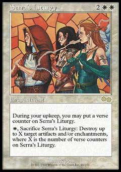 Serra's Liturgy (Urza's Saga) Light Play