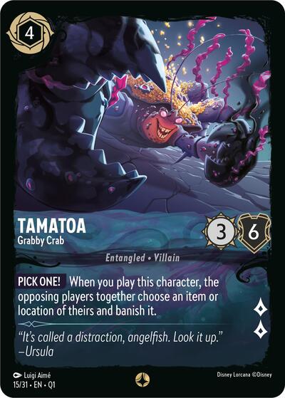 Tamatoa - Grabby Crab (Illumineer's Quest: Deep Trouble) Near Mint