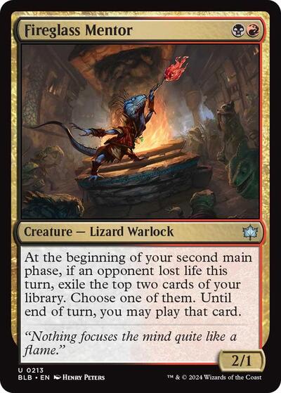 Fireglass Mentor (Bloomburrow) Near Mint Foil
