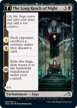 The Long Reach of Night (Kamigawa: Neon Dynasty) Light Play Foil