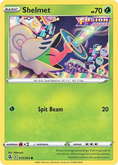 Shelmet (SWSH08: Fusion Strike) Near Mint Reverse Holofoil