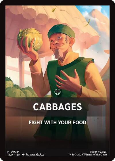 Cabbages Theme Card (Avatar: The Last Airbender) Near Mint