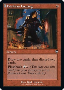 Faithless Looting (Commander: The Brothers' War) Light Play
