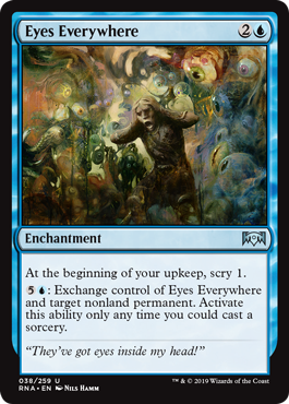 Eyes Everywhere (Ravnica Allegiance) Light Play Foil