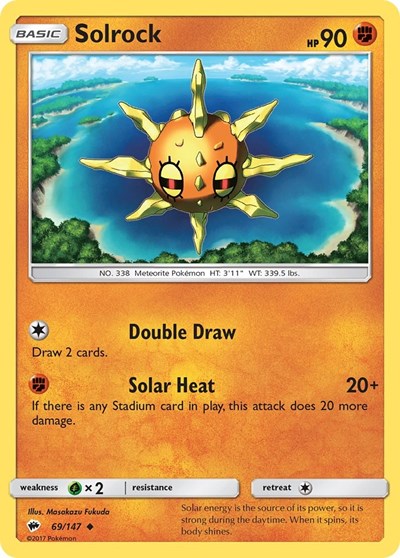 Solrock (SM - Burning Shadows) Near Mint