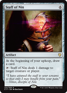 Staff of Nin (Commander 2017) Light Play