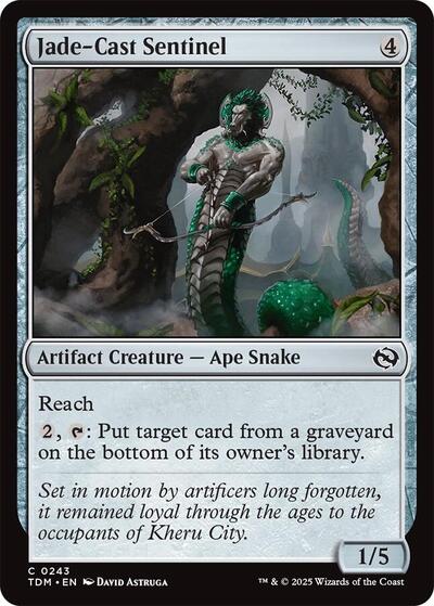 Jade-Cast Sentinel (Tarkir: Dragonstorm) Near Mint Foil