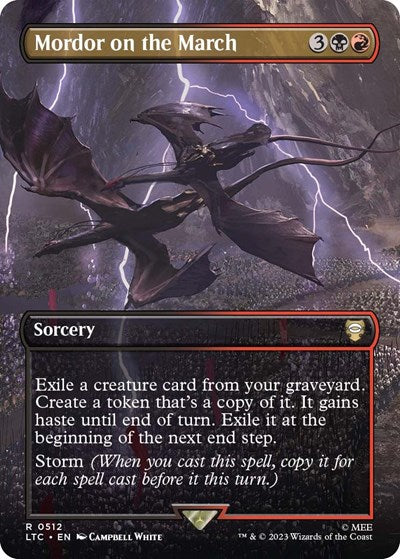 Mordor on the March (Borderless) (Commander: The Lord of the Rings: Tales of Middle-earth) Light Play