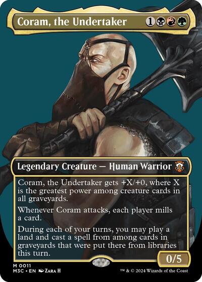 Coram, the Undertaker (Borderless) (Commander: Modern Horizons 3) Light Play