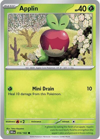 Applin (SV10: Destined Rivals) Near Mint Reverse Holofoil