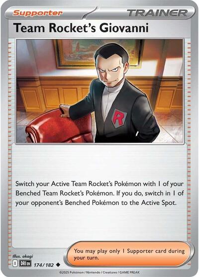 Team Rocket's Giovanni (SV10: Destined Rivals) Near Mint Reverse Holofoil