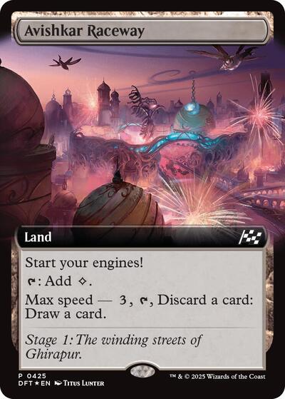 Avishkar Raceway (Extended Art) (Aetherdrift) Light Play Foil