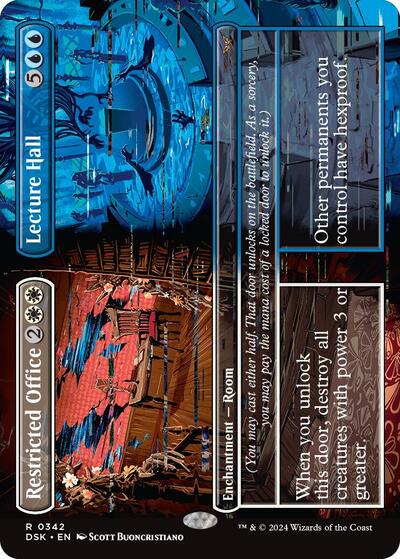Restricted Office / Lecture Hall (Borderless) (Duskmourn: House of Horror) Light Play