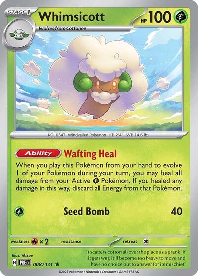 Whimsicott (SV: Prismatic Evolutions) Near Mint Reverse Holofoil