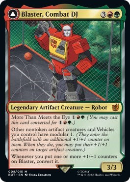 Blaster, Combat DJ (Universes Beyond: Transformers) Light Play