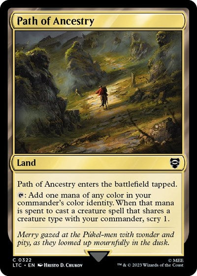 Path of Ancestry (Commander: The Lord of the Rings: Tales of Middle-earth) Light Play