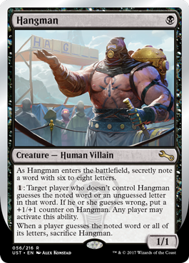Hangman (Unstable) Light Play