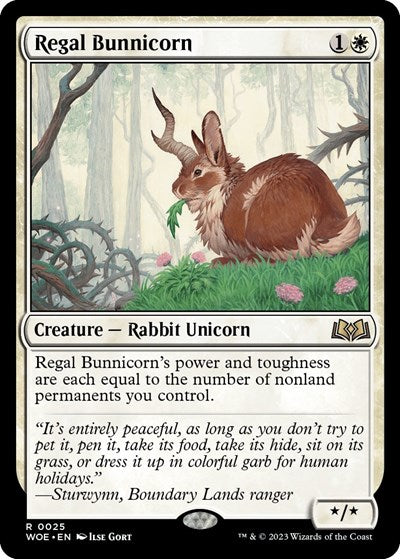 Regal Bunnicorn (Wilds of Eldraine) Light Play