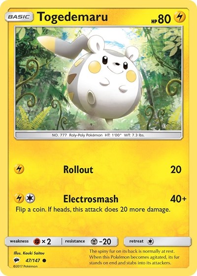 Togedemaru (SM - Burning Shadows) Near Mint