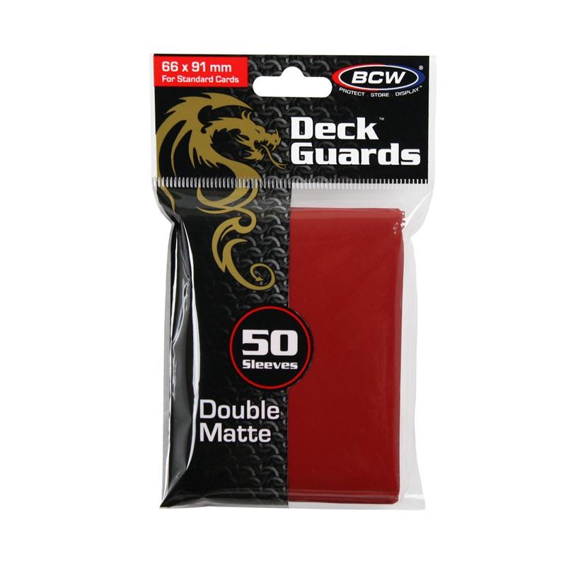 Deck Guards Double Matte Standard - Red (50-Pack)