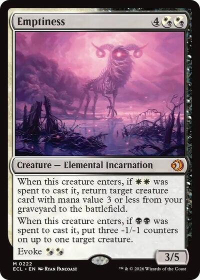 Emptiness (Lorwyn Eclipsed) Near Mint Foil