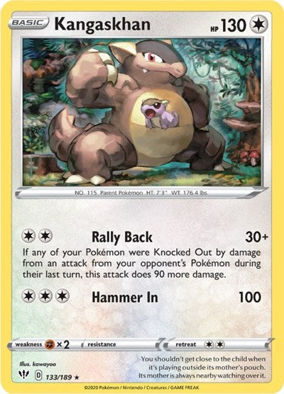 Kangaskhan (SWSH03: Darkness Ablaze) Near Mint Reverse Holofoil