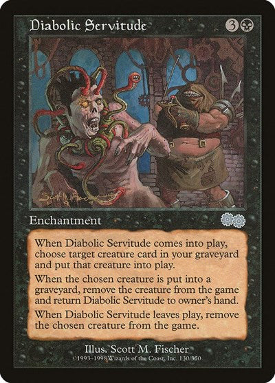 Diabolic Servitude (Urza's Saga) Light Play