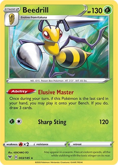 Beedrill (SWSH04: Vivid Voltage) Near Mint Reverse Holofoil