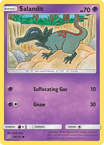 Salandit (98) (SM - Unified Minds) Near Mint Reverse Holofoil