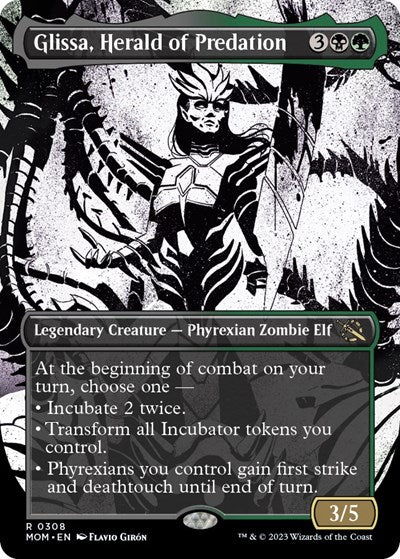 Glissa, Herald of Predation (Showcase) (March of the Machine) Near Mint Foil